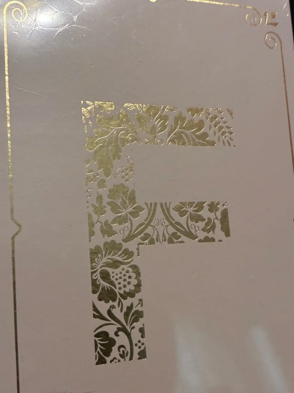 Monogram F stationery set